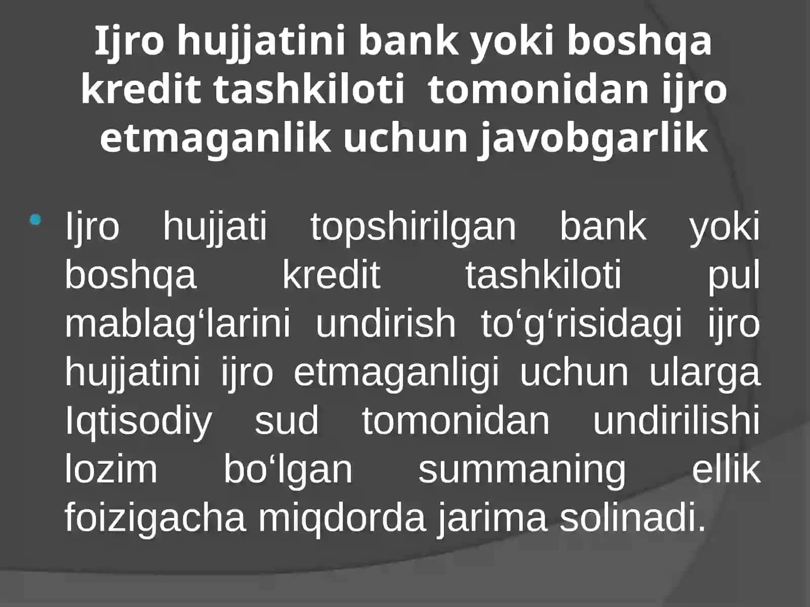 IJRO HUJJATINIIJRO ETMAGANLIK UCHUN JAVOBGARLIK 3