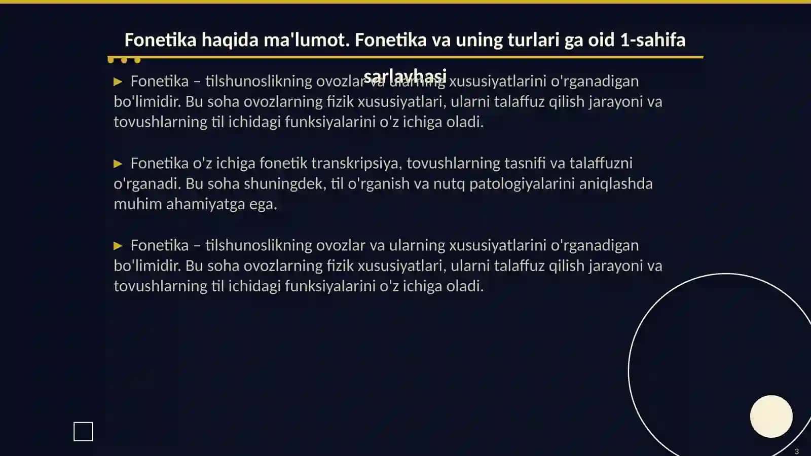 Fonetika haqida ma'lumot. Fonetika va uning turlari 3