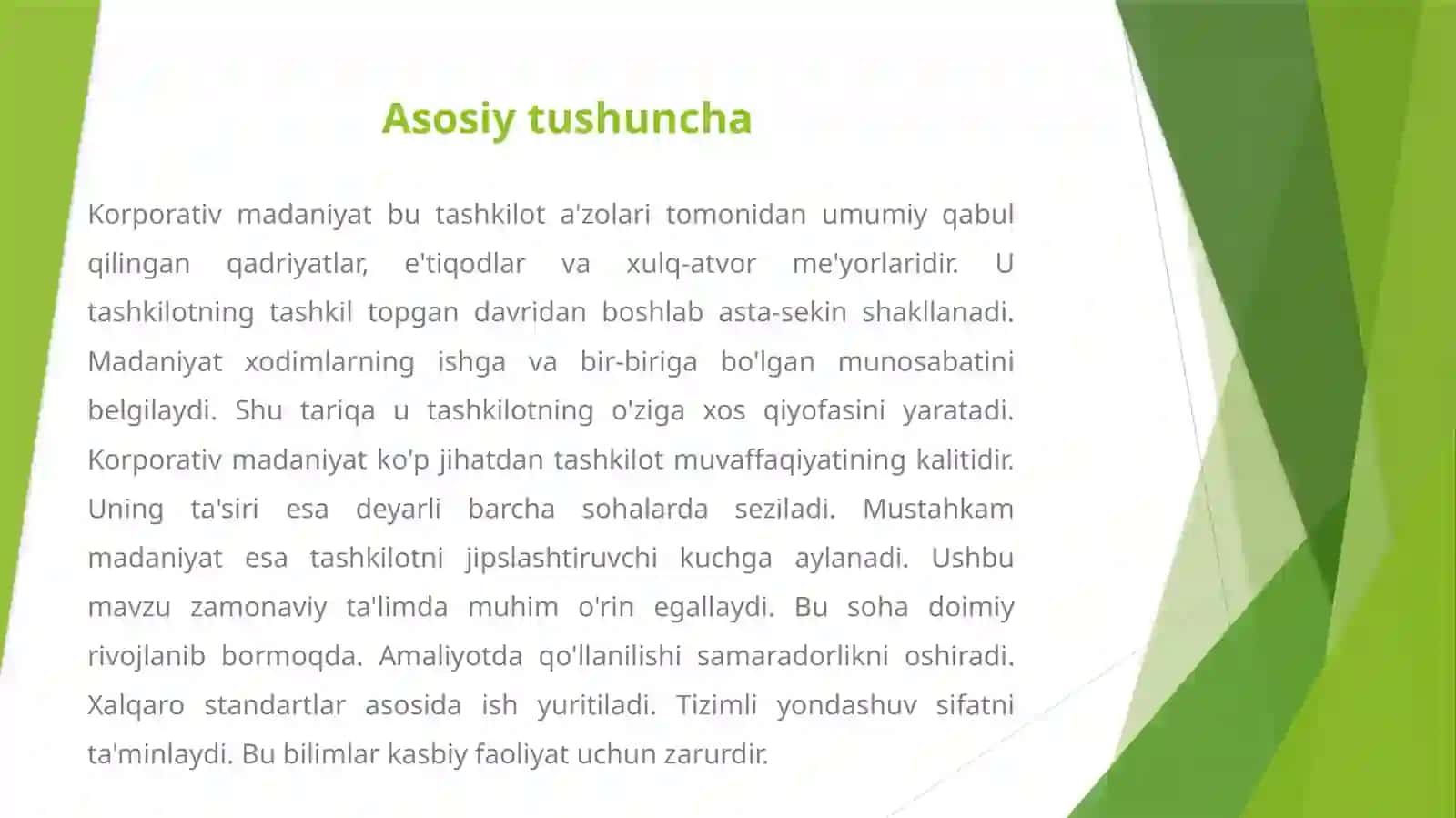 TASHKILOTLARDA KORPORATIV MADANIYAT 3