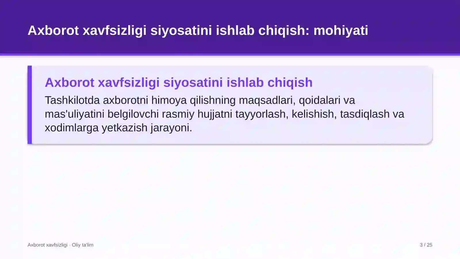 teatrlarda axborot xavfsizligi siyosatini ishlab chiqish 6922 3
