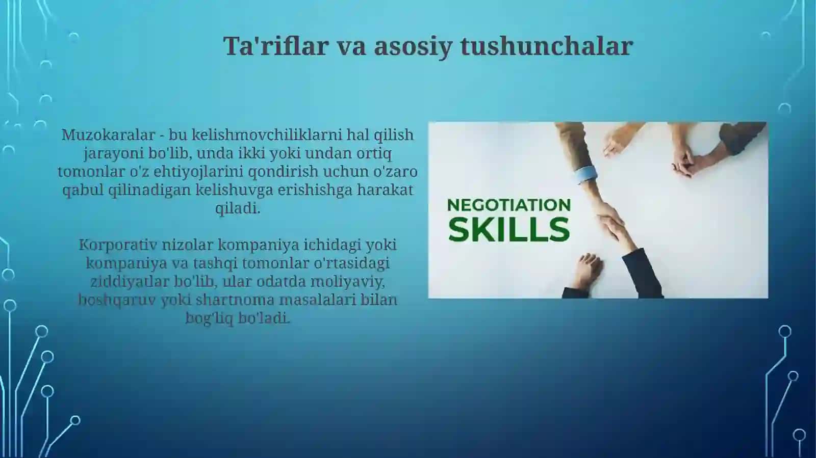 Taqdimot Muzokaralar vositalari 3