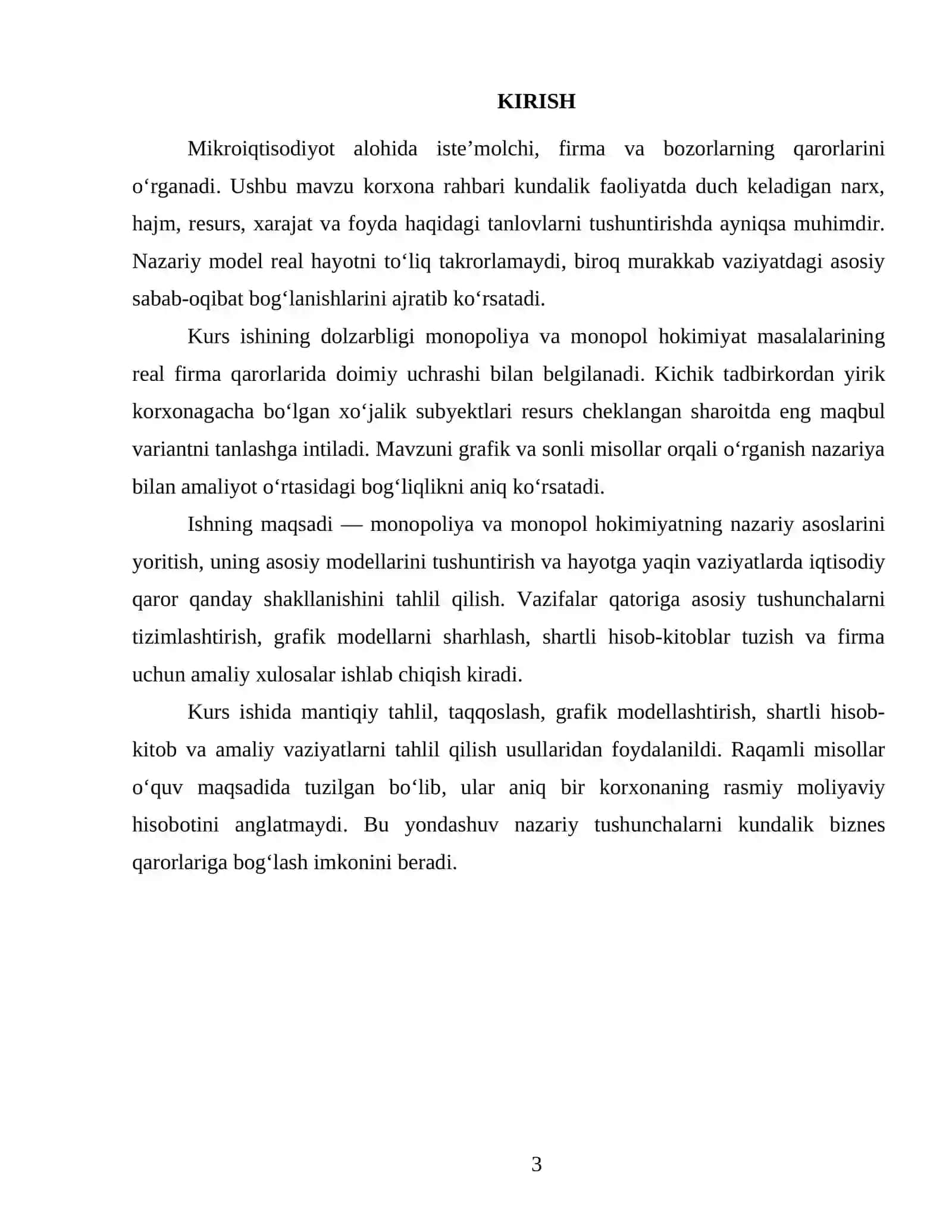MONOPOLIYA VA MONOPOL HOKIMIYAT 3