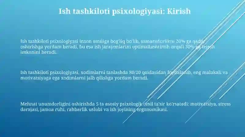 Ish tashkiloti psixologiyasi 3