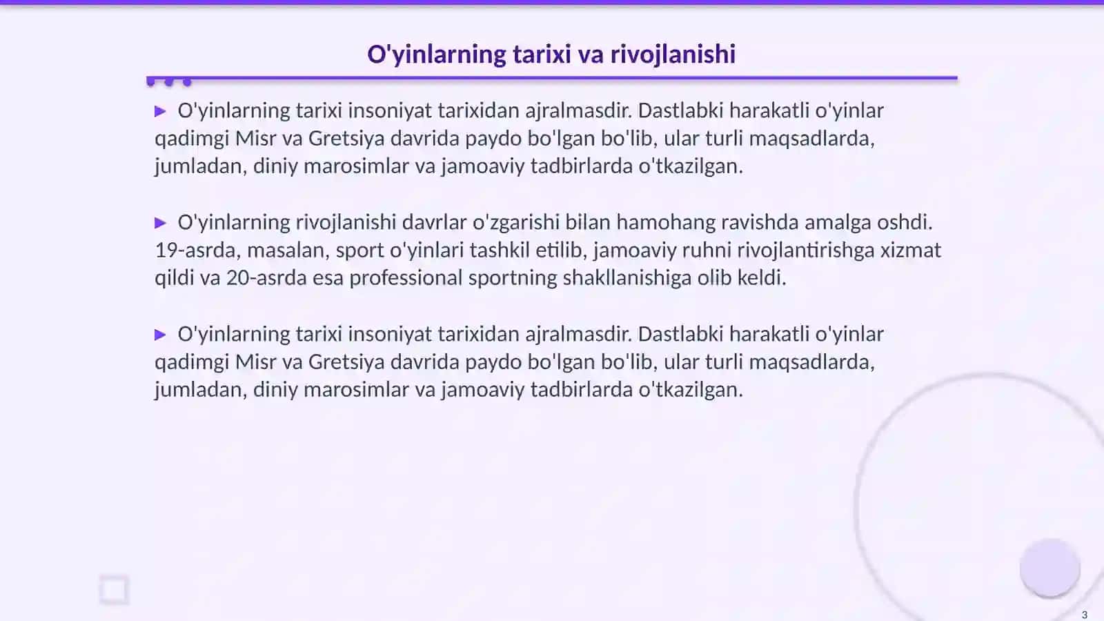 Harakatli oʻyinlarni tashkil etish va oʻtkazish metodikasi 3