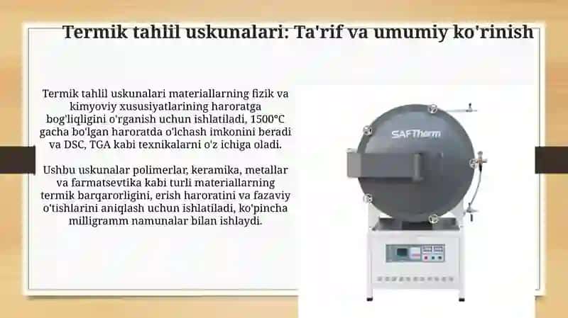 Termik tahlil uskunalari 3