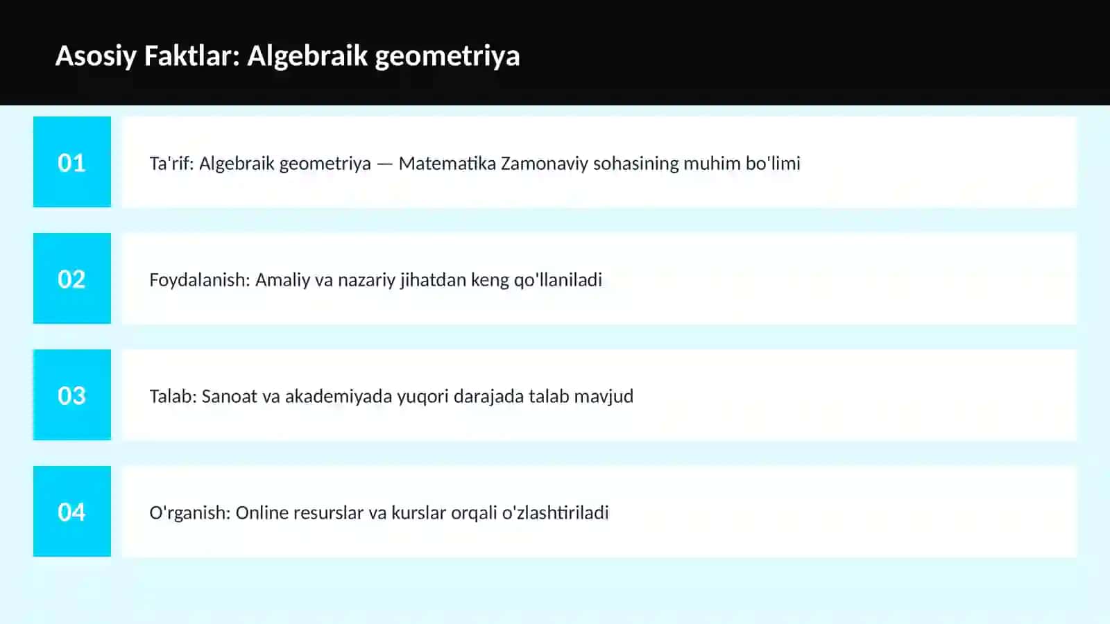 Algebraik geometriya 3