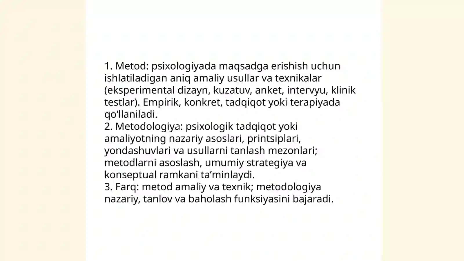 Metod va metodologiyani pisixalogik tushunchalari 3