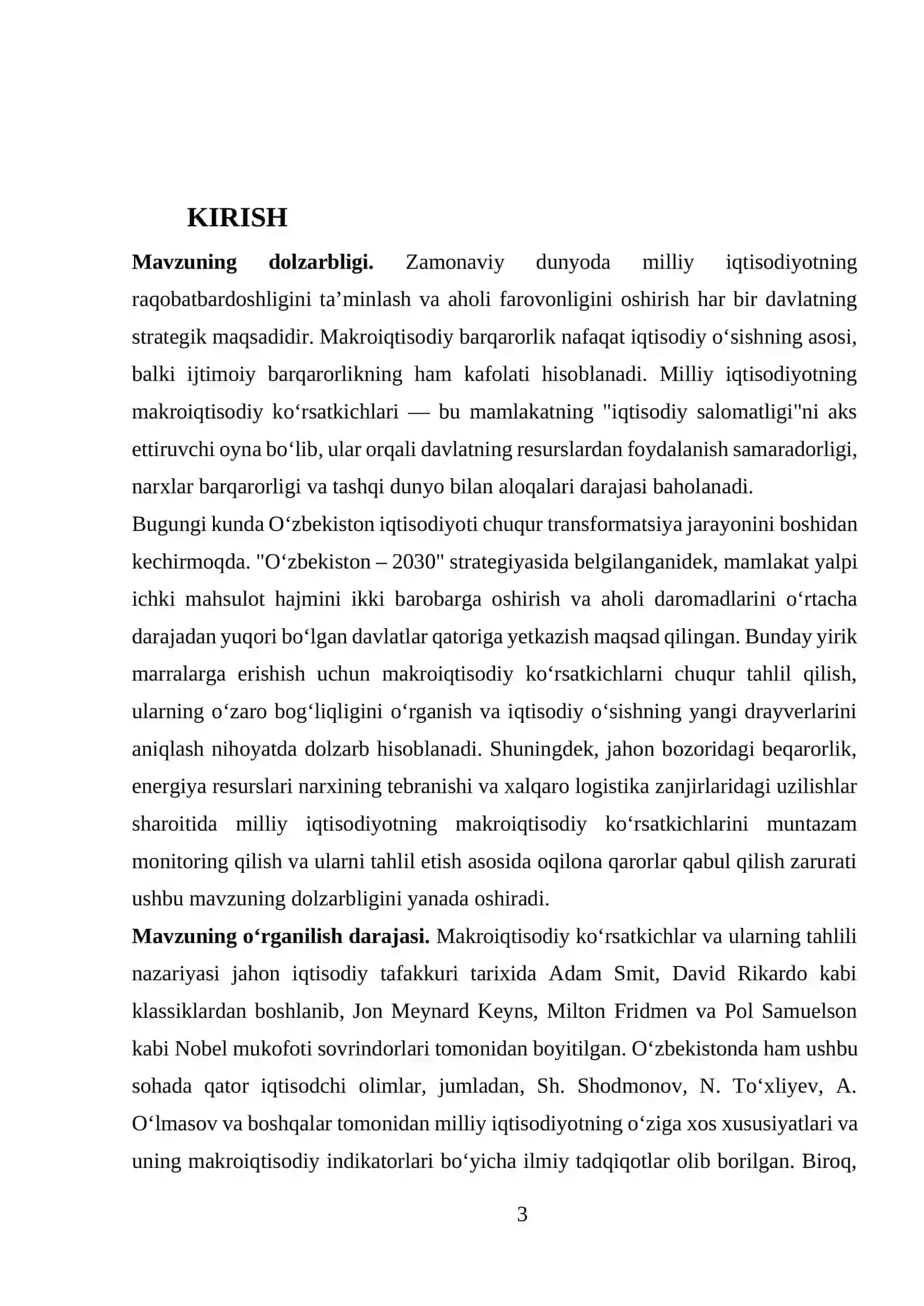 Milliy iqtisodiyotning makroiqtisodiy ko‘rsatkichlari va ularning tahlili 3