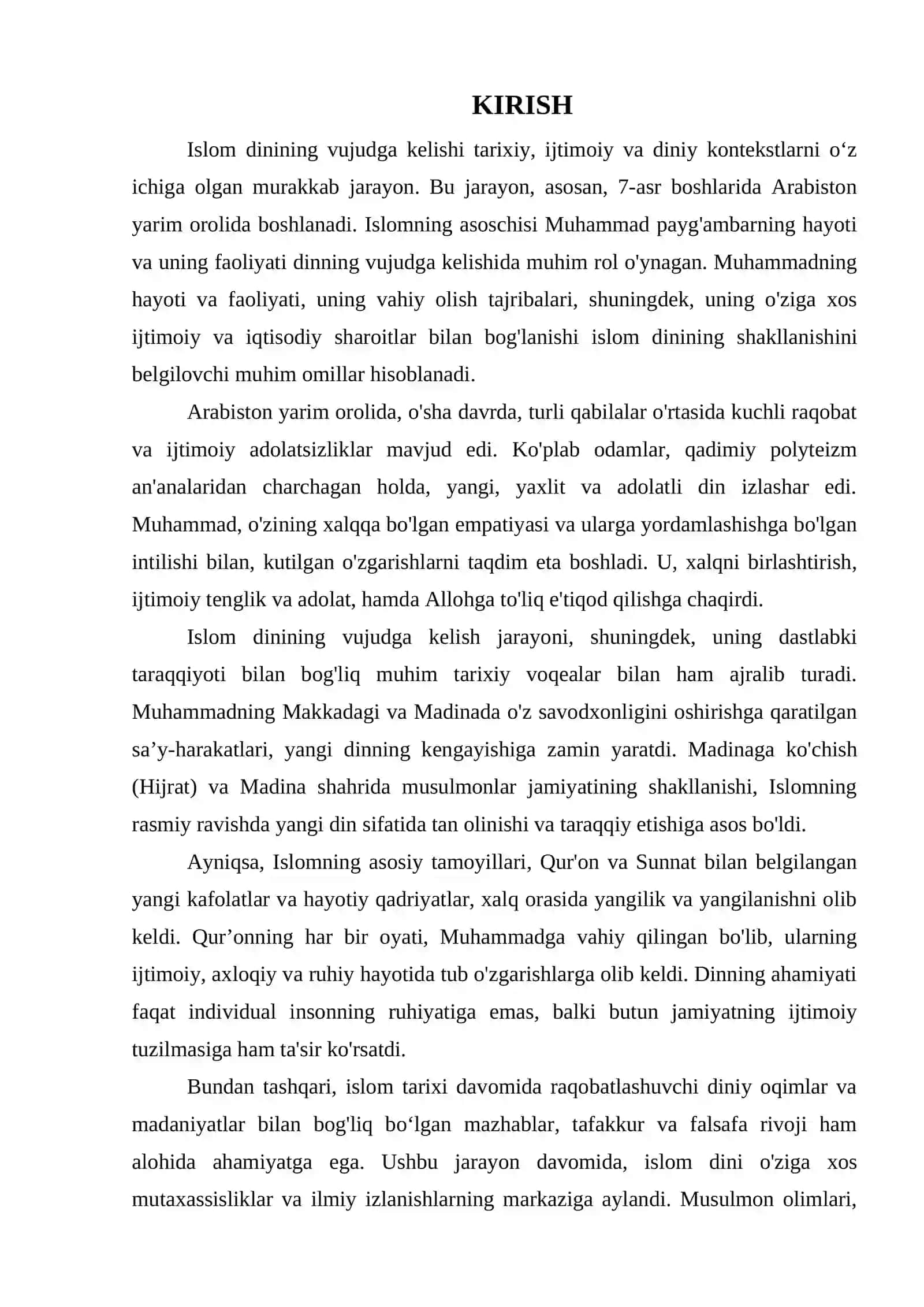 ISLOM DININING VUJUDGA KELISHI 3