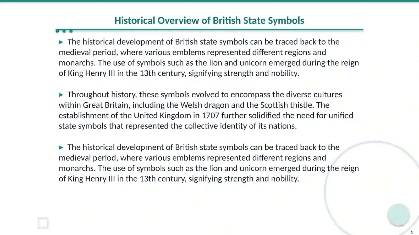 The states syble of Great Bratian 3