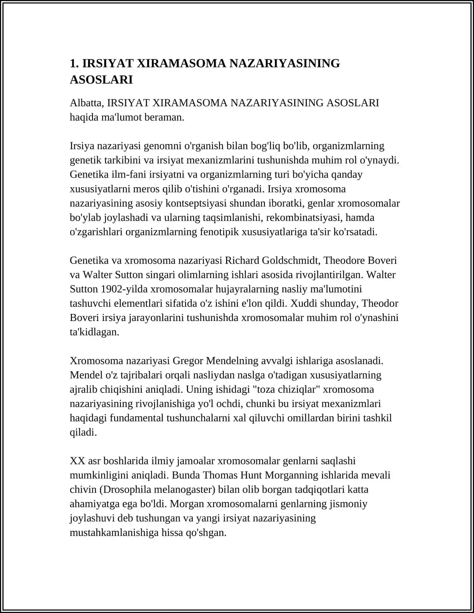 IRSIYAT XIRAMASOMA NAZARYASI 3