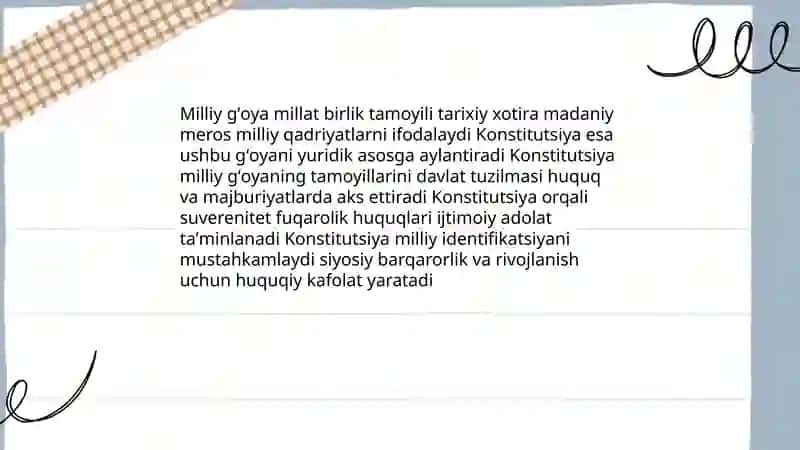 Milliy gʻoyaning Konsetutsiya bilan bogʻliqligi 3