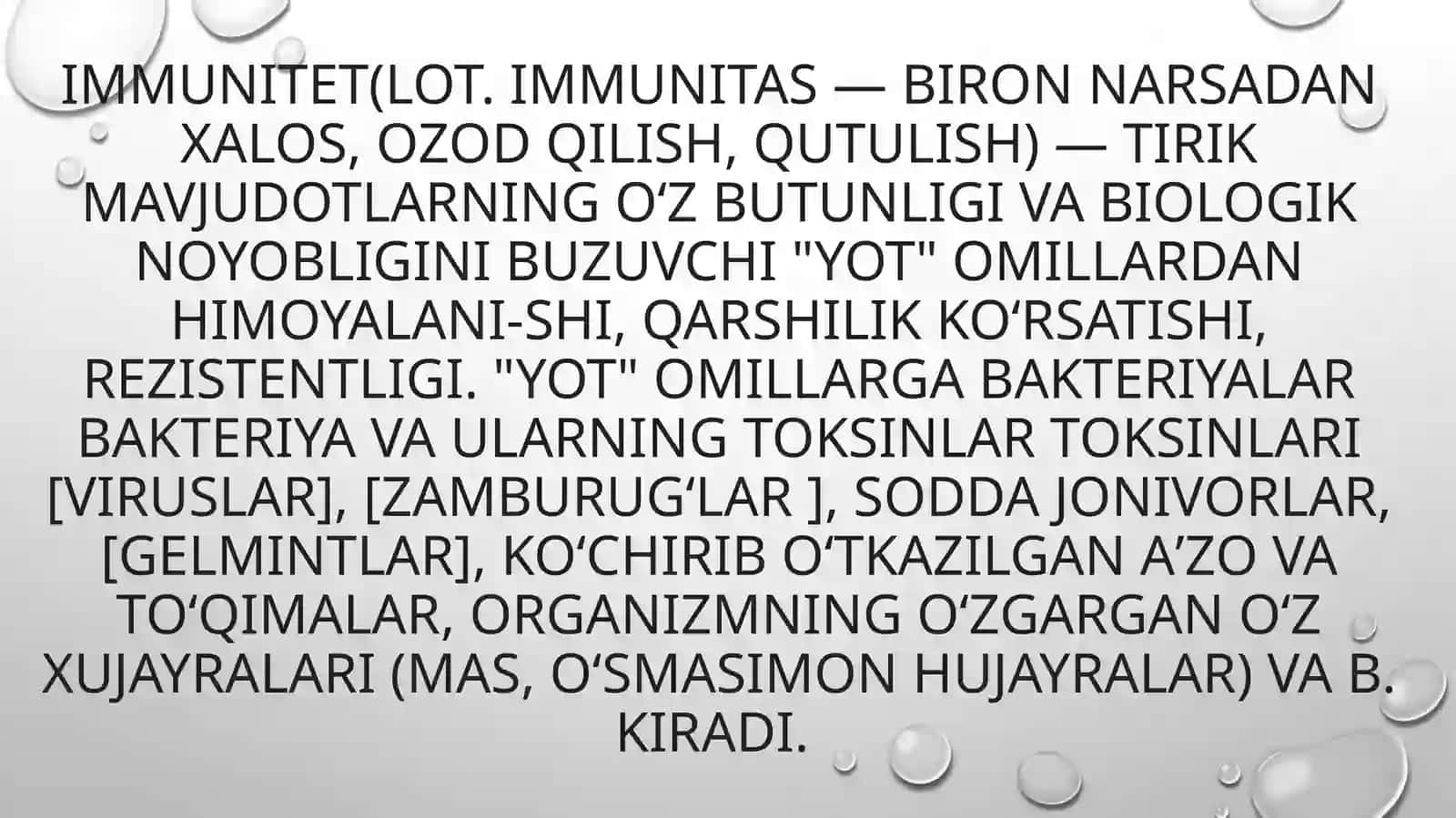 Immunitet haqida tushuncha 3