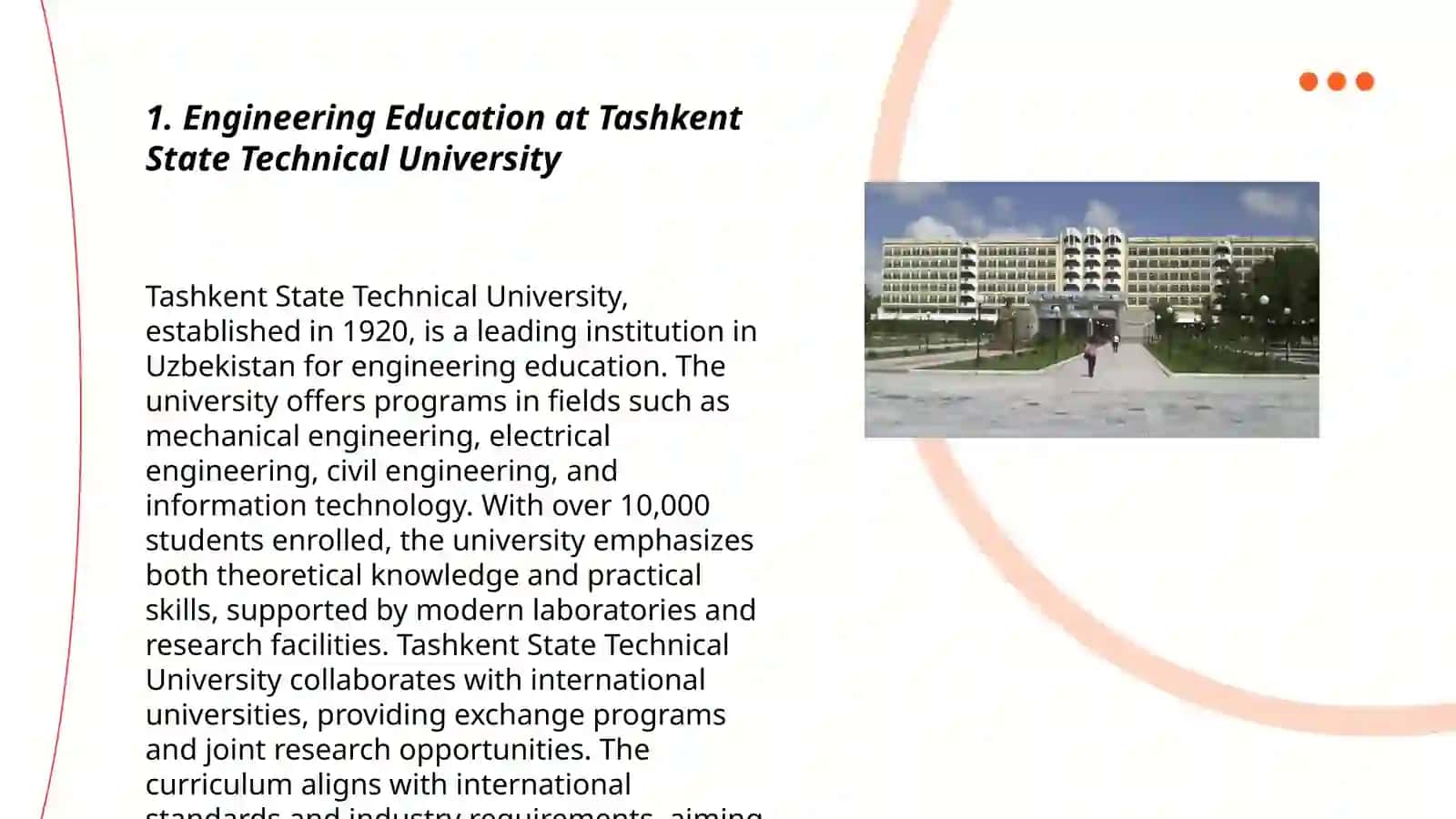 Engineering Education at Tashkent State Technical University 3