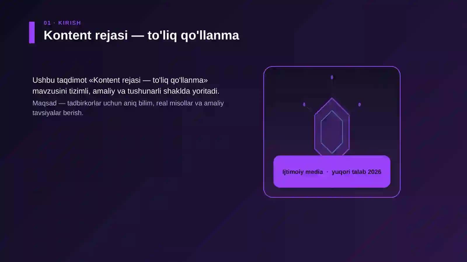 Kontent rejasi — to'liq qo'llanma 3