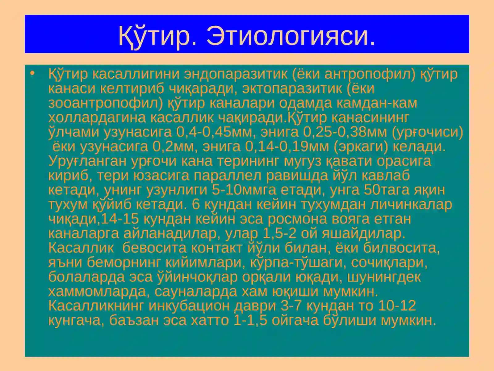 Терининг паразитар[qo'tir) касаллиги 3