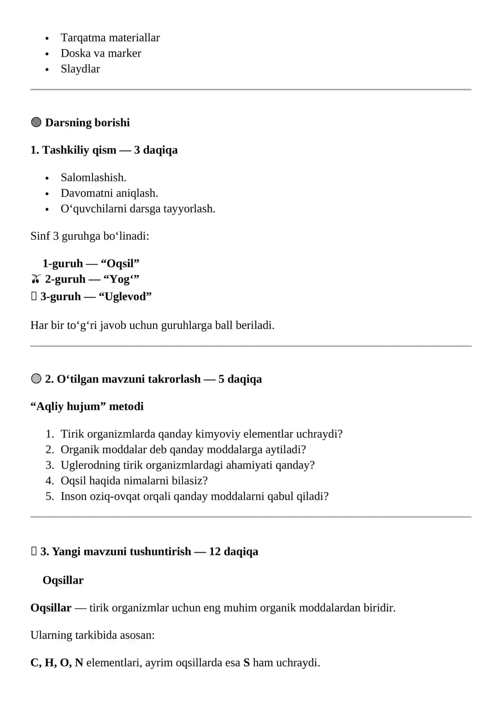 Oqsillar, yog‘lar va uglevodlar ishlanma 3