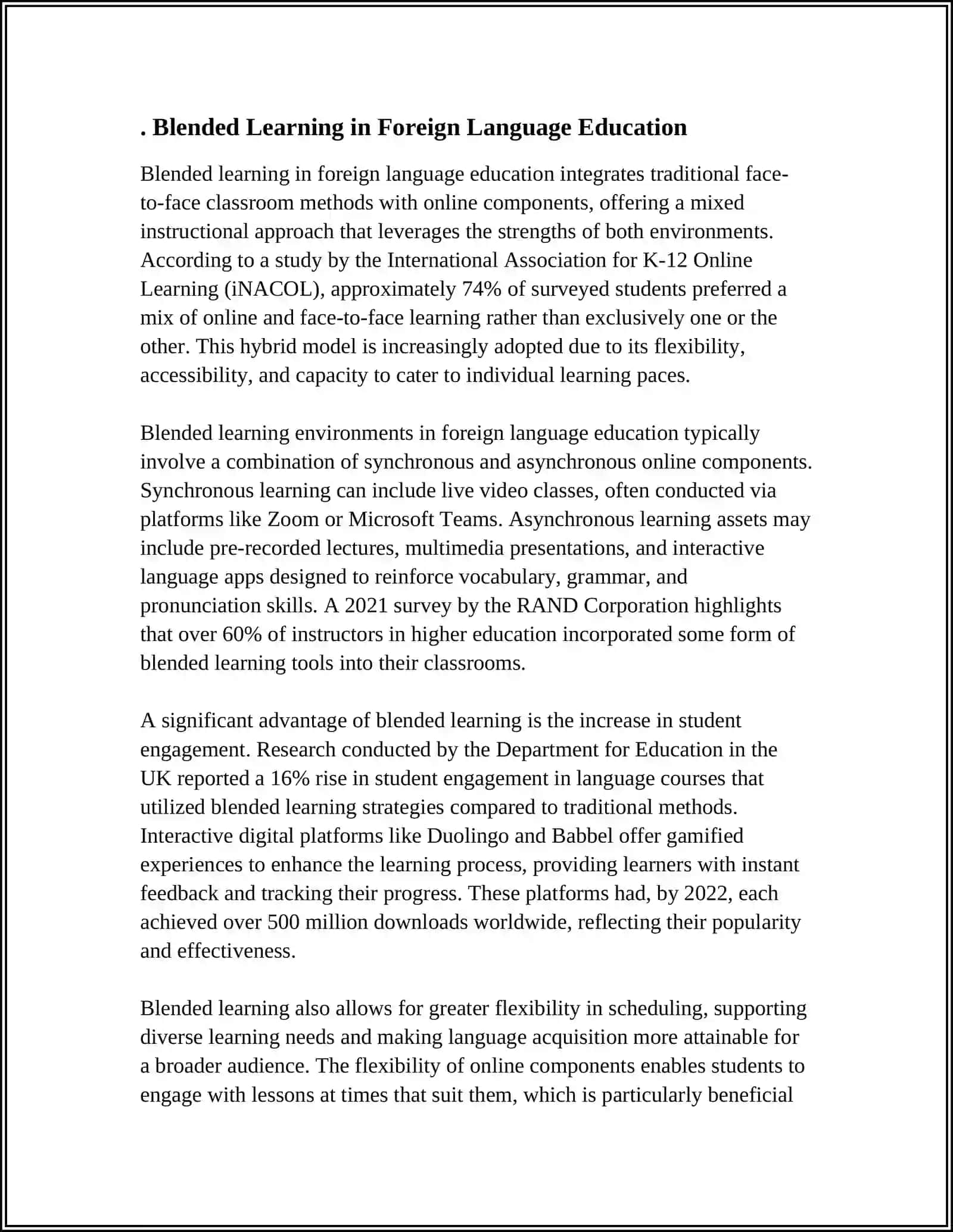 Blended Learning in Foreign Language Education 3