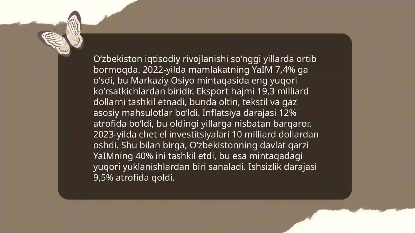 Oʻzbekistonning iqtisodiy rivojlanishi 3