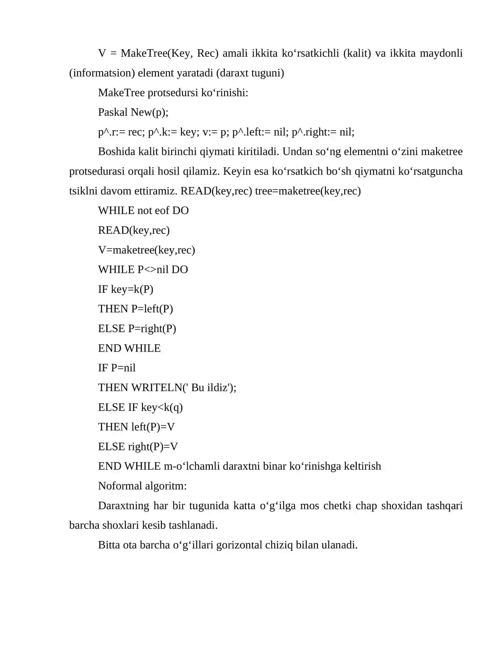 Binar daraxtlar va undagi amallar 3
