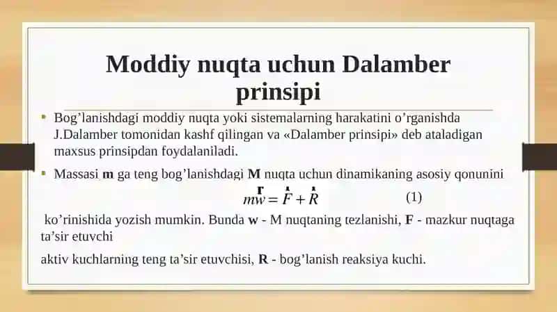 DALAMBER PRINSIPI 3