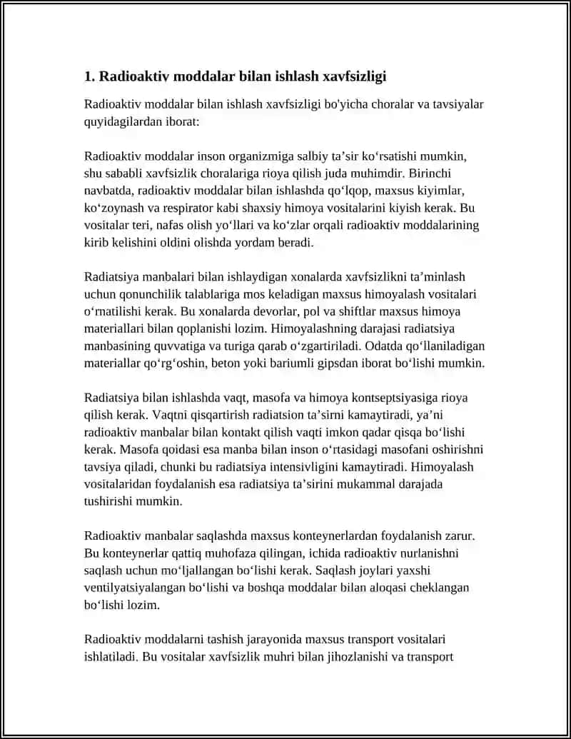 RADIOAKTIV VA KIMYOVIY HAVFSIZLIK 3