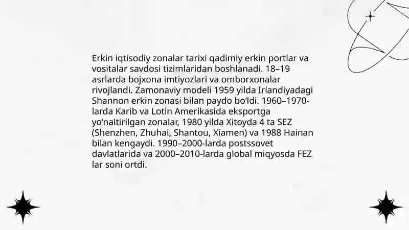 Erkin iqtisodiy zonalarning shakllanishi va rivojlanishi 3
