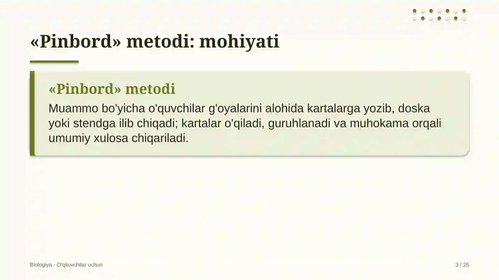 biologiya darslarida pinbord metodidan foydalanish 6219 3