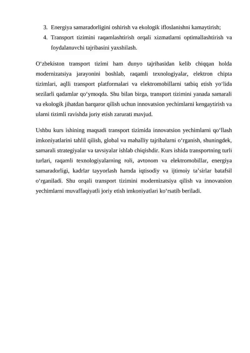 TRANSPORT TIZIMIDA INNOVATSION YECHIMLARNI QO‘LLASH IMKONIYATLARI 3