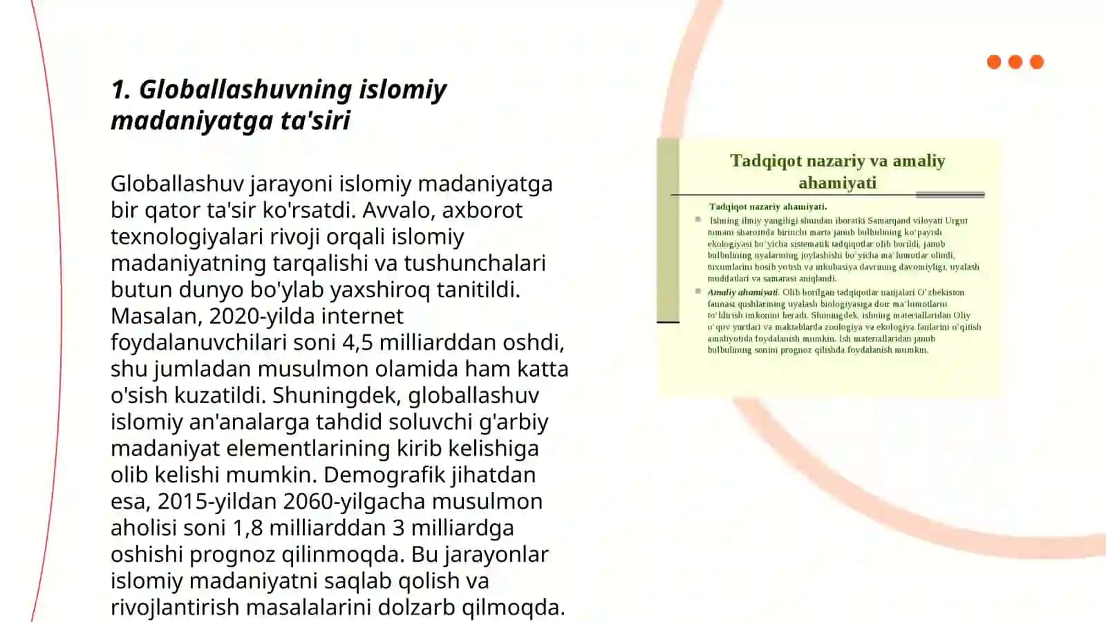 Globallashuvning diniy sohada namoyon boʻlish xususiyatlari 3
