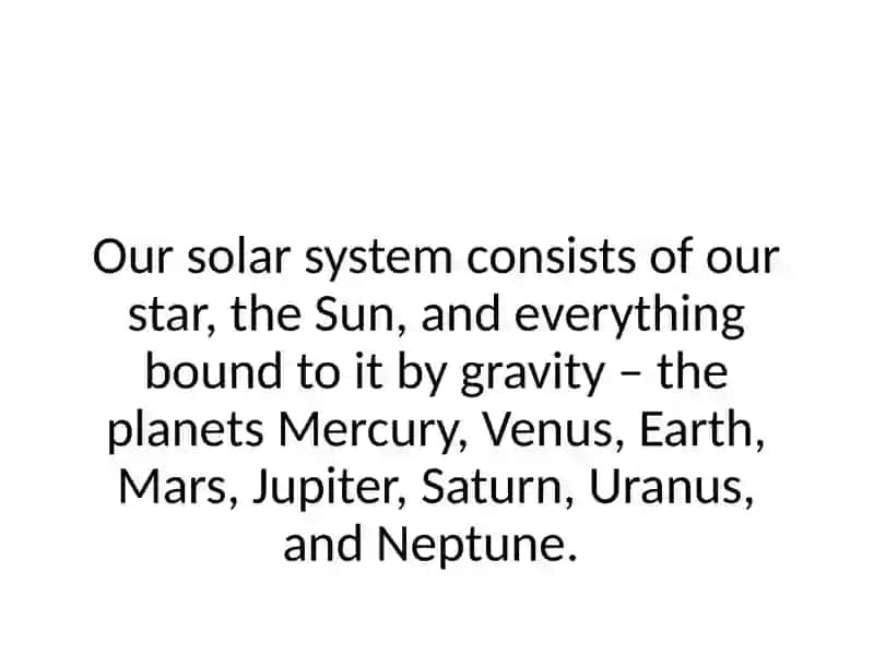 The Earth and Solar System 3