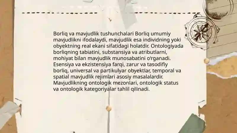 Borliq falsafasi (Ontologiya) 3