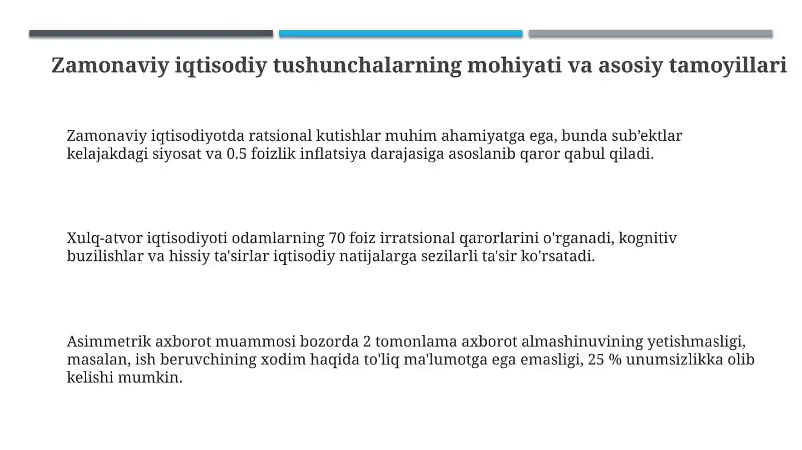 Zamonaviy Iqtisod konsepsiyasi 3
