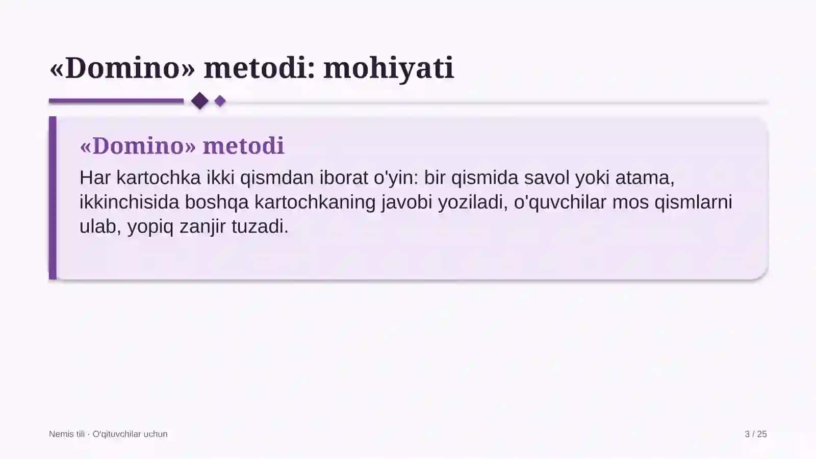 nemis tili darslarida domino metodidan foydalanish 5153 3