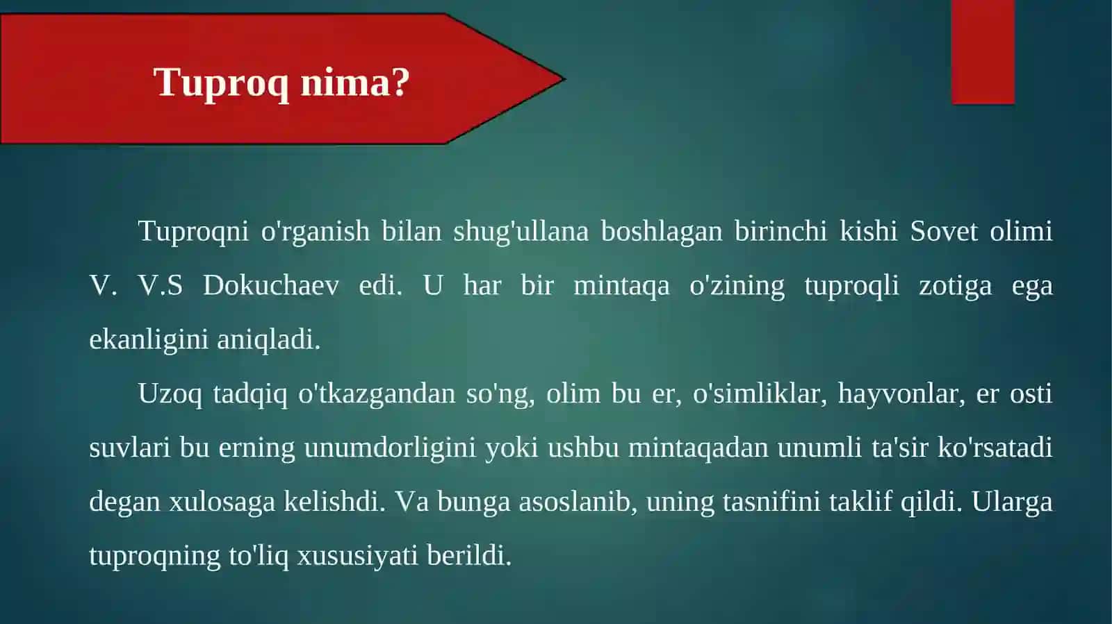 Tuproq muhiti organizmlar turlarini ekologik guruhlarini aniqlash 3