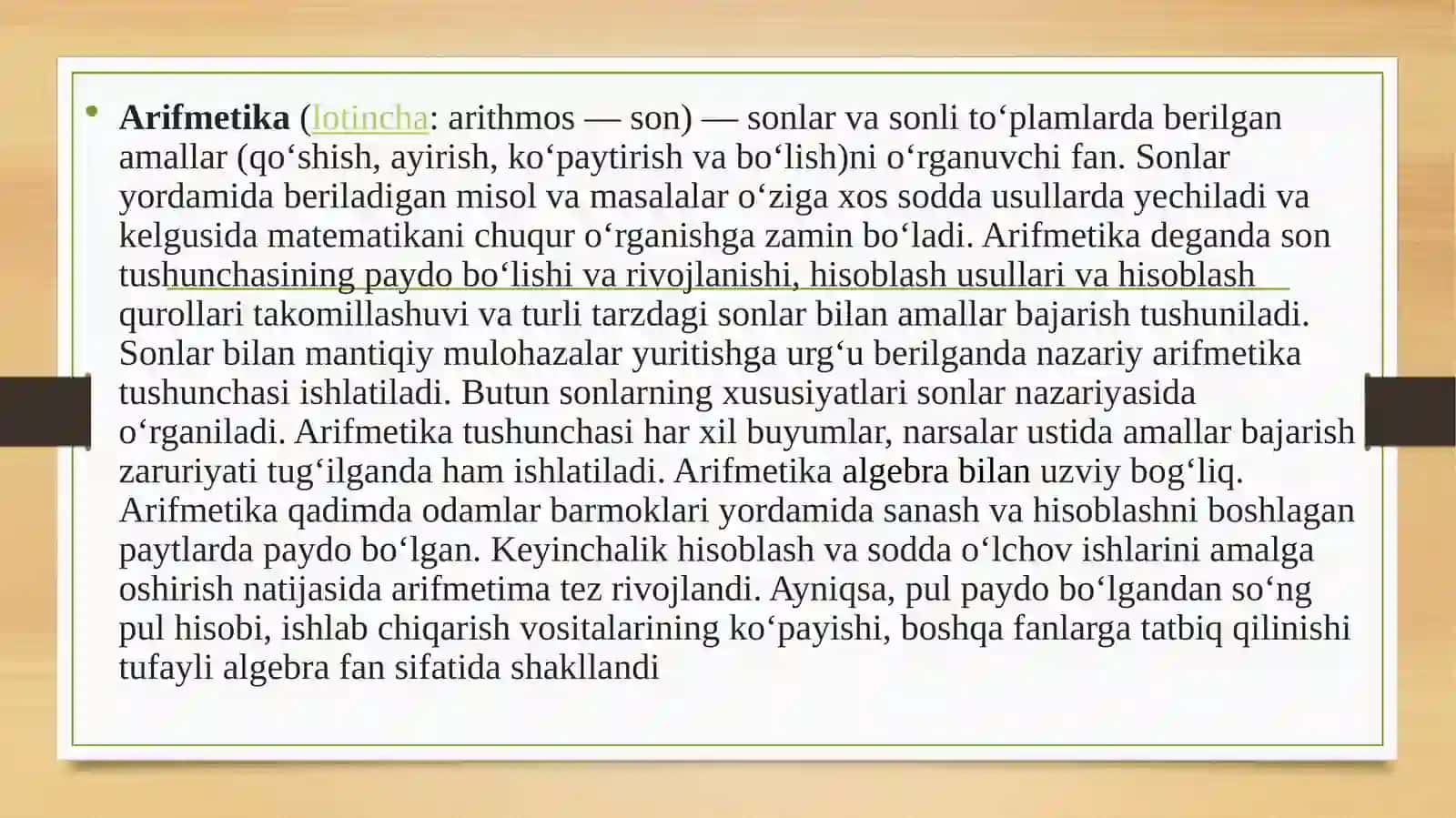 Muhammad Xorazmiy va uning arifmetika darsligi 3
