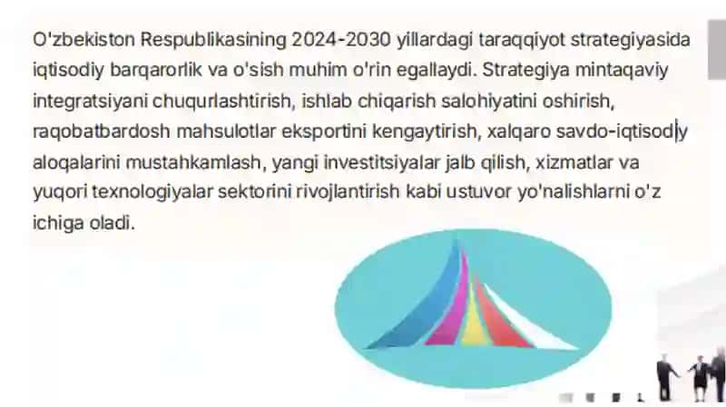 O’zbekistonda 2024-2030 yillardagi taraqqiyot strategiyasida iqtisodiy masalalar. 3