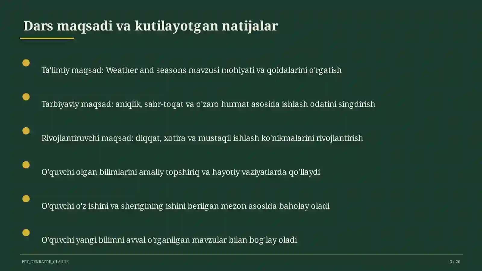Weather and seasons (4-sinf) 3