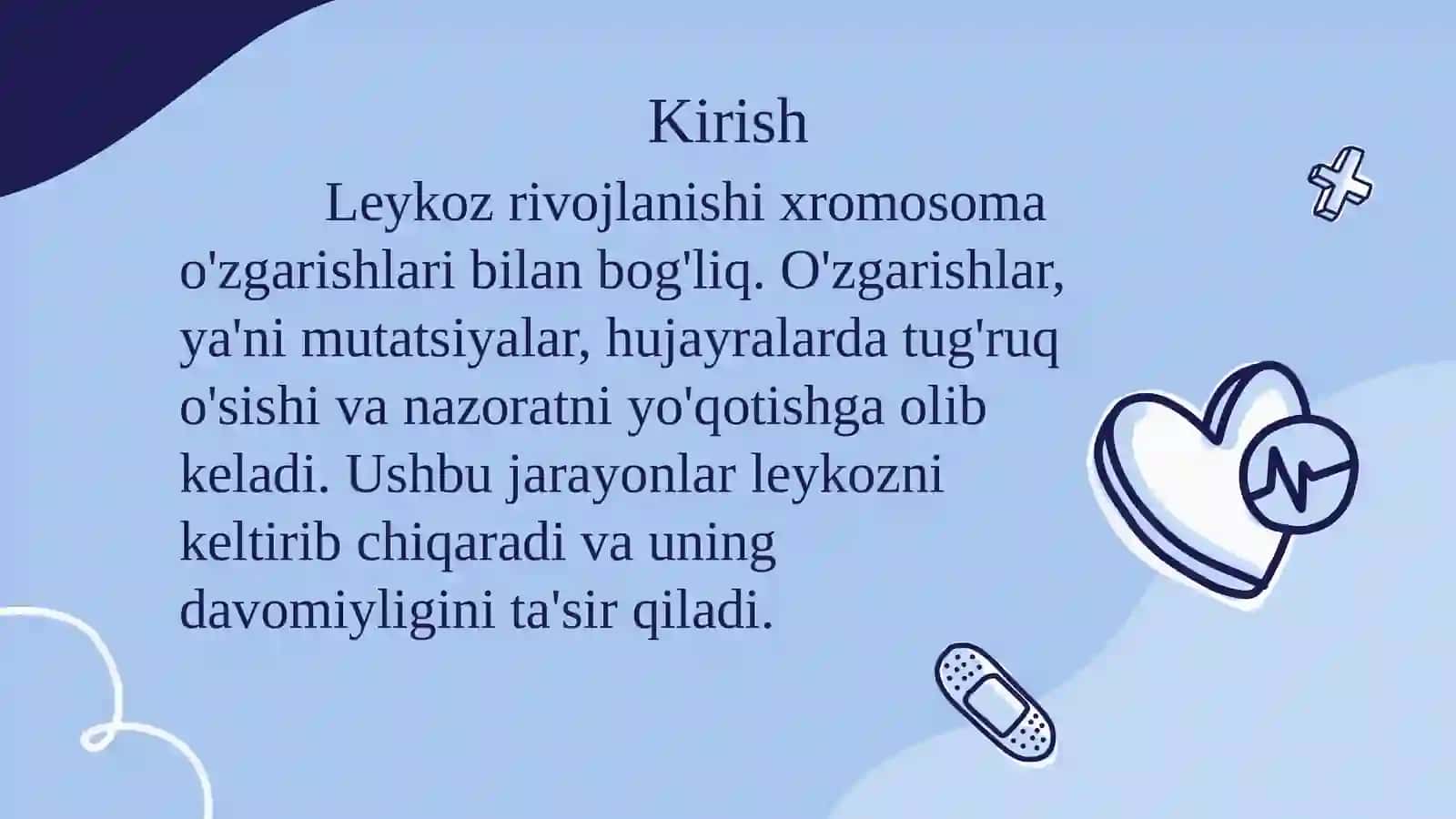 Leykozrivojlanishidaxromosomaoʻzgarishlariniroli 3