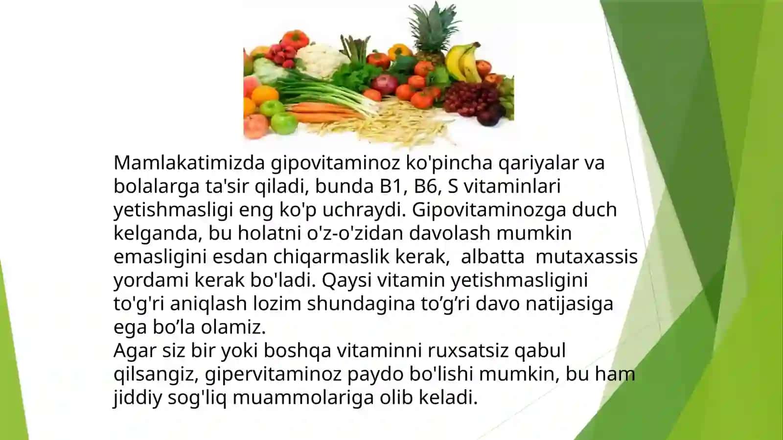 Gipovitaminoz va Gipervitaminoz Holatlarida Moddalar Almashinuvining Buzilishi 3