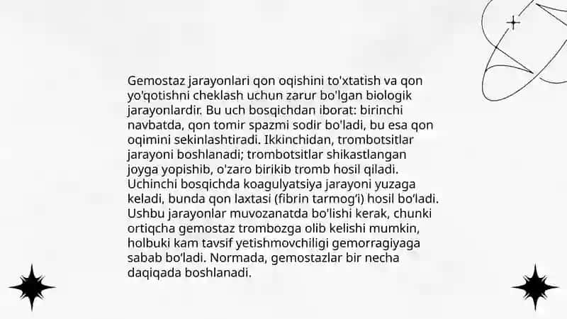 Gemostaz.Qon guruhlari.Rezus faktor.Qon quyish asoslari 3