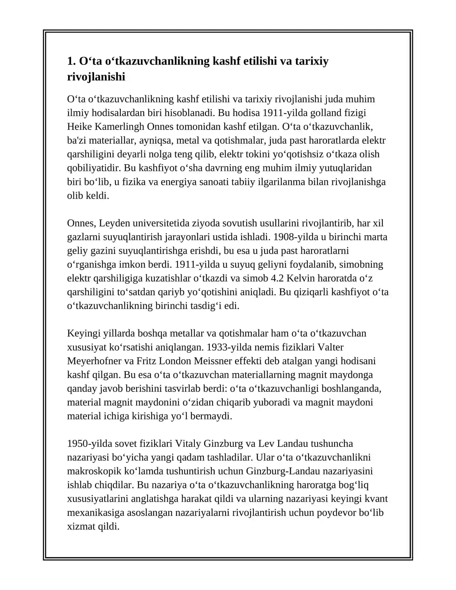 O‘TA O‘TKAZUVCHANLIK VA UNING KVANTOMEXANIK TALQINI 3