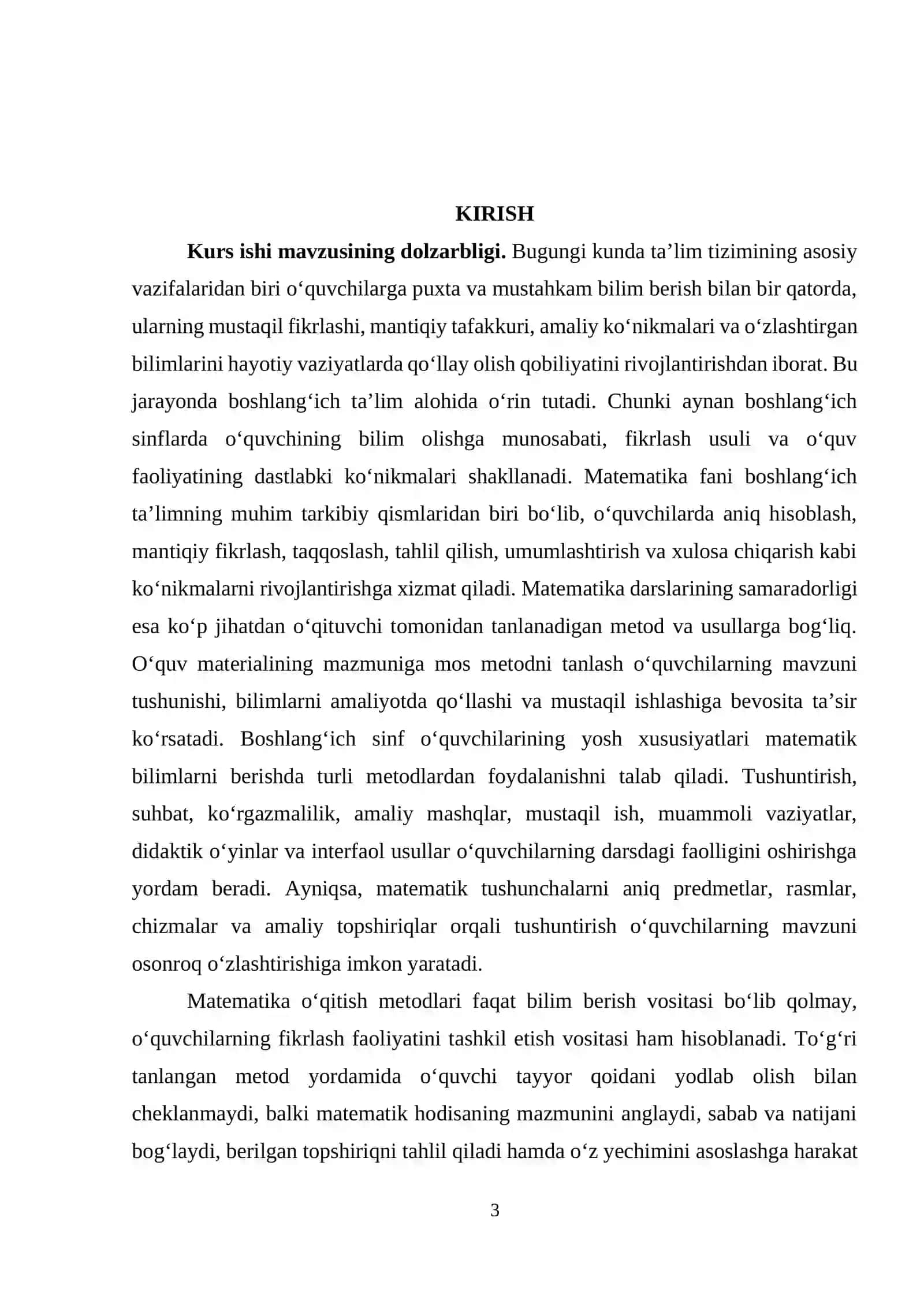 Boshlang'ich sinfda matematika o'qitish metodlari 3