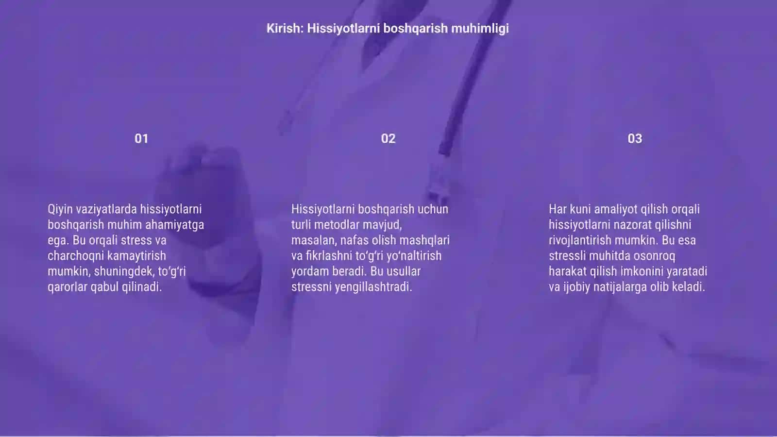 Qiyin vaziyatlarda hissiyotlarni boshqarish 3