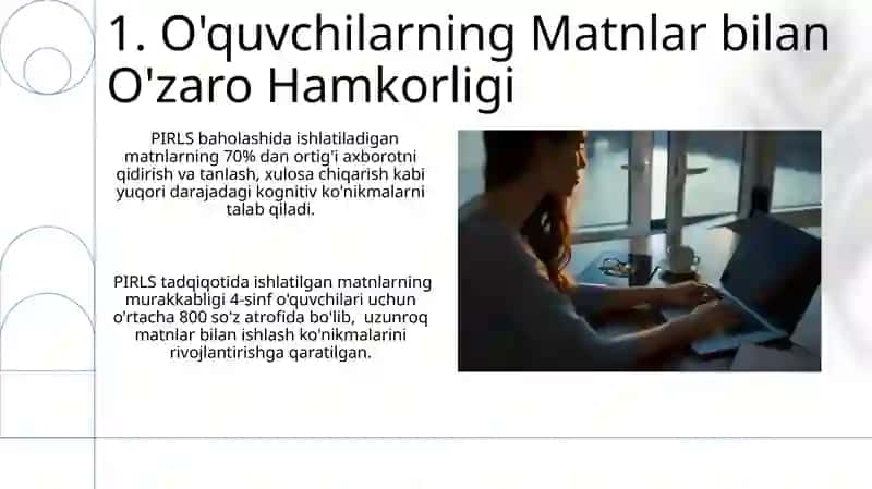PIRLS Tadqiqotlarida foydalanilgan matn va topshiriqlar ustida ishlash 3