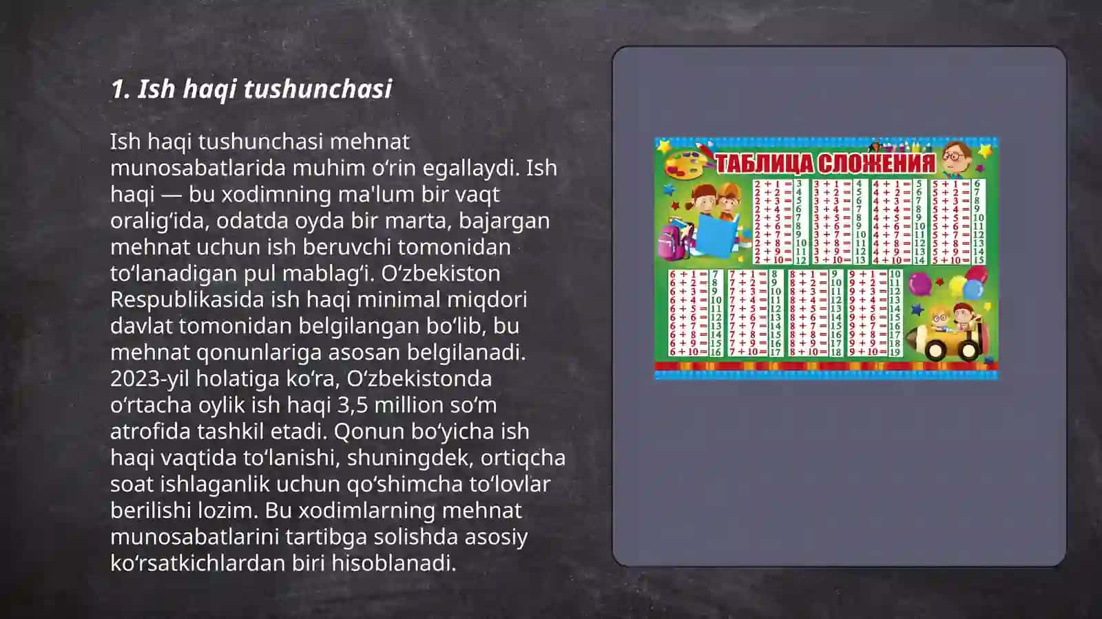 Mamlakatda ish haqqining umumiy belgilab beruvchi omillari 3