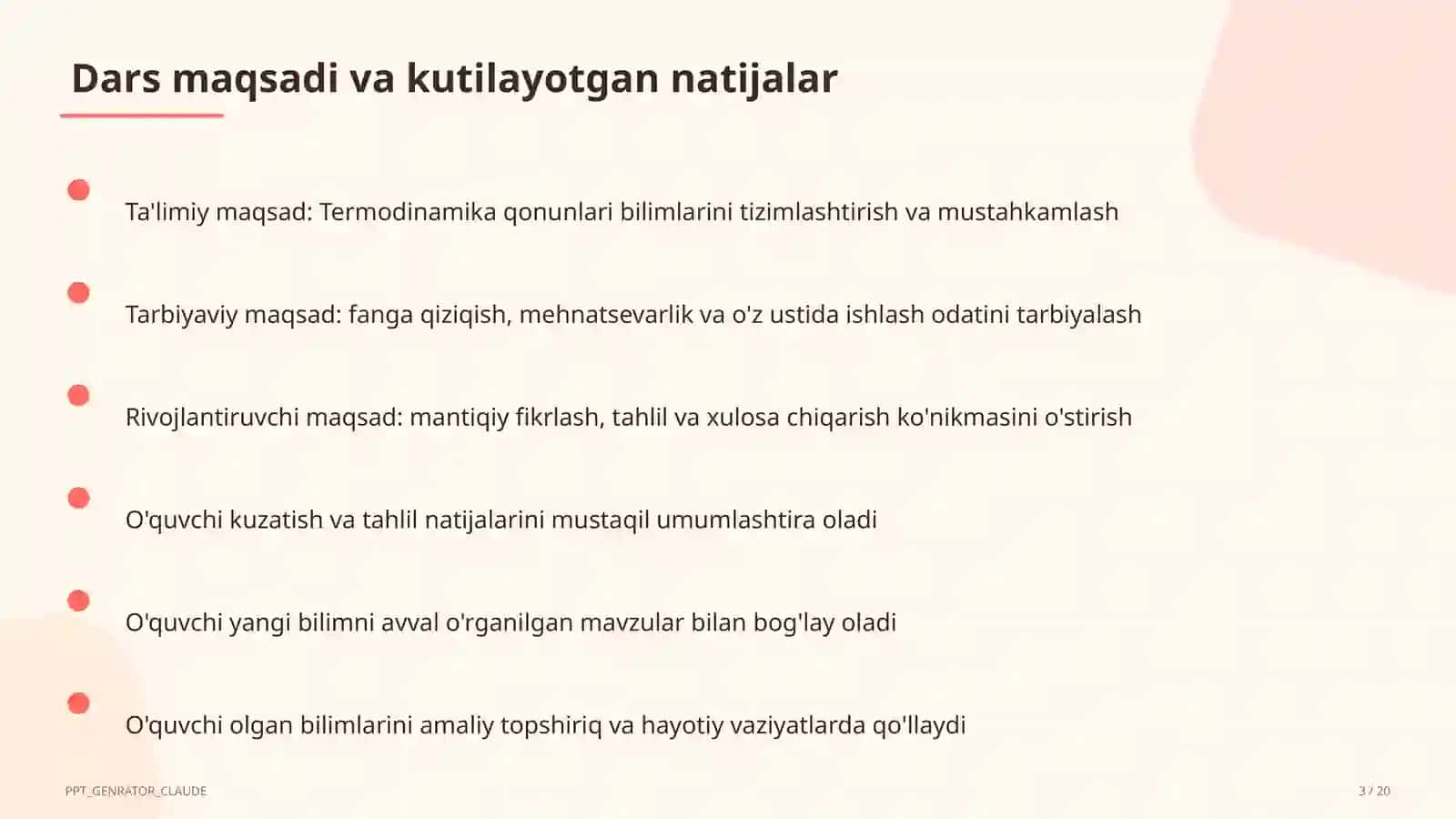 Termodinamika qonunlari (10-sinf) 3