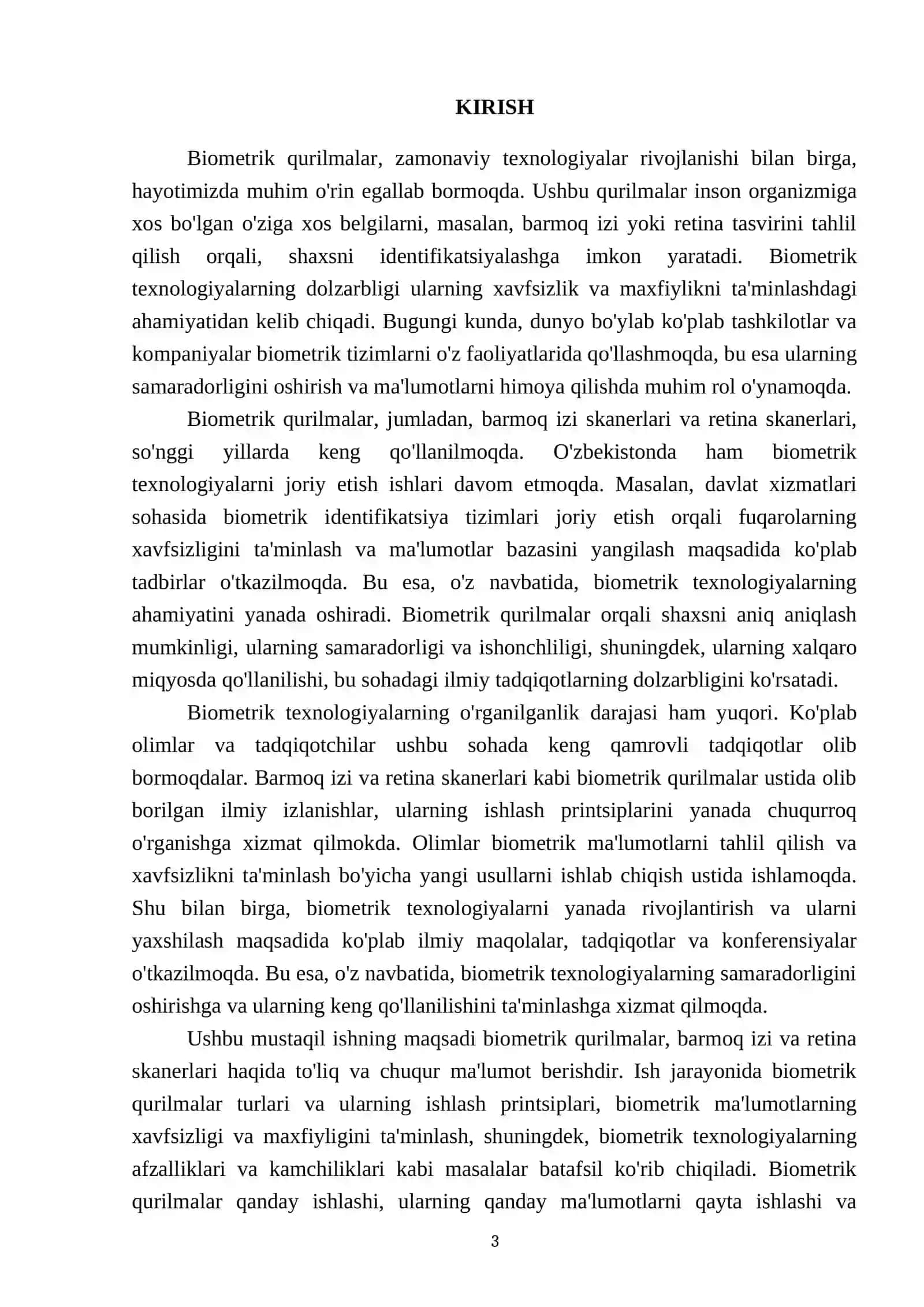 Biometrik qurilmalar( barmoq izi, retina skaneri 3