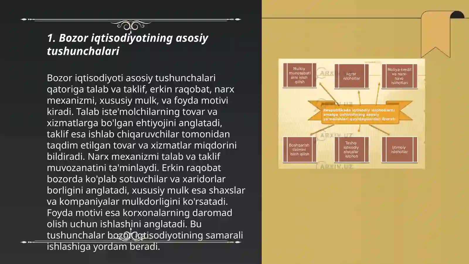 Bozor iqtisodiyotining mazmuni va unga o'tish yo'llari 3