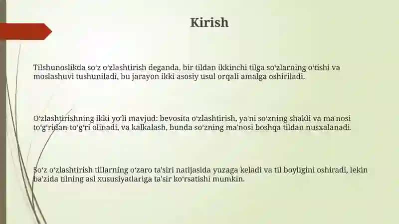 Soʻz oʻzlashtirish 3